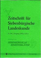 Zeitschrift für Siebenbürgische Landeskunde, 96/2.