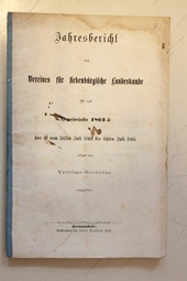 Jahresbericht des Vereins für Siebenbürgische Landeskunde für das Vereinsjahr 1864-5
