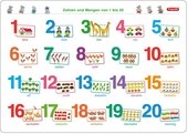 Fragenbär-Mini-Lernposter: Zahlen und Mengen von 1 bis 20, S 45 x 32 cm