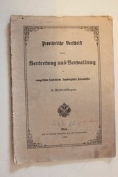 Provisorische Vorschrift für die Vertretung und Verwaltung der evangelischen Landeskirche Augsburgischen Bekenntnisses in Siebenbürgen
