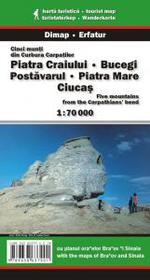 Bucegi, Piatra Craiului, Postavarul, Piatra Mare, Ciucas (Romania) 1:70,000 Hiking Map