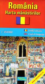 Rumänien - Straßenkarte mit Klöstern / Romania - Harta Manastirilor 1 : 850 000