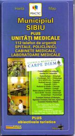 Stadtplan von Sibiu mit Medizinischen Einrichtungen/ Harta SIBIU plus Unitati medicale
