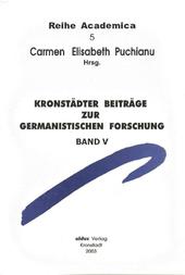 Kronstädter Beiträge zur Germanistischen Forschung Band V