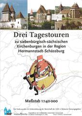 Drei Tagestouren zu Kirchenburgen in der Region Hermannstadt-Schäßburg 1:140 000
