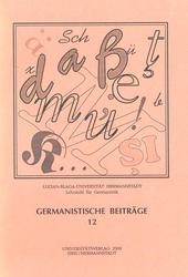 Germanistische Beiträge 12