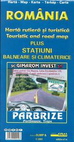 Romania - Touristic and road map / Harta rutiera si turistica plus statiuni balneare si climaterice