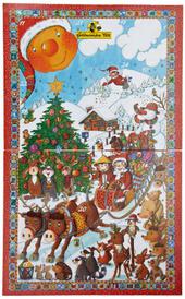 Goldmännchen Wand-Adventskalender mit 24 verschiedenen Teesorten, groß, 1er Pack (1 x 52 g)