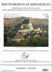 Kirchenburgen in Siebenbürgen. Siebenbürgenkarte mit Ortschften as dem "Atlas der siebenbürgisch-sächsischen Kirchenburgen und Dorfkirchen" 3. Auflage 2003