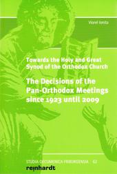 Towards the Holy and Great Synod of the Orthodox Church