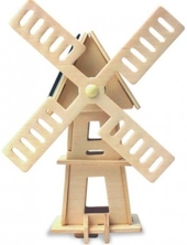 Windmühle 3D Holzpuzzle
