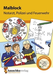 Malblock - Notarzt, Polizei und Feuerwehr