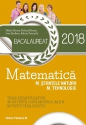 Bacalaureat 2018 - Matematica M_Stiintele naturii, M_Tehnologic.