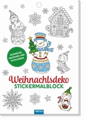 Weihnachtsdeko Stickermalblock