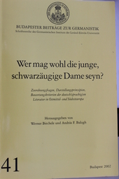 Wer mag wohl die junge, schwarzäugige Dame seyn ?