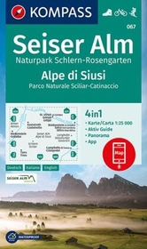 KOMPASS Wanderkarte 067 Seiser Alm, Naturpark Schlern-Rosengarten, Alpe di Siusi