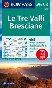 KOMPASS Wanderkarte 103 Le Tre Valli Bresciane