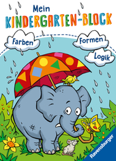 Ravensburger Mein Kindergarten-Block - Farben, Formen, Logik- Rätselspaß für Kindergartenkinder ab 5 Jahren - Förderung von Logik, Aufmerksamkeit und Ausdauer