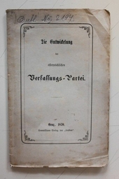 Die Entwicklung der österreichischen Verfassungs-Partei