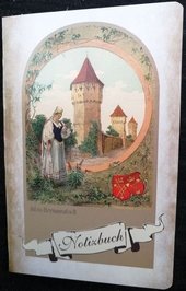 Schreibblock mit der Hermannstädter Herteneckgasse auf dem Cover