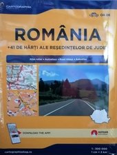 Romania - Atlas rutier si turistic/ Road atlas / Autoatlas + 41 Karten der Kreishauptstädte