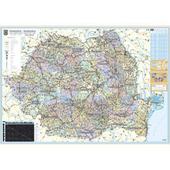 Wandkarte Rumänien / Romania Harta Perete 100 x 140 cm