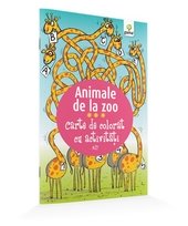 Animale de la zoo. Carte de colorat cu activitati