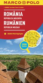 MARCO POLO Länderkarte Rumänien, Republik Moldau 1:800 000