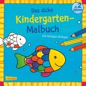 Das dicke Kindergarten-Malbuch, Bd. 2: Mit farbigen Vorlagen und lustiger Fehlersuche