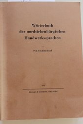 Wörterbuch der nordsiebenbürgischen Handwerkssprachen