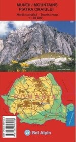 Harta turistica muntii Piatra Craiului / Tourist map Piatra Craiului mountains