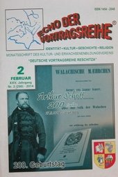 Echo der Vortragsreihe. Februar 2014 Nr.2 (290) - 2014 Monatsschrift des Kultur- und Erwachsenenbildungsvereins Deutsche Vortragsreihe Reschitza