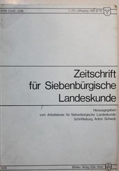 Zeitschrift für Siebenbürgische Landeskunde, 1. 72 Jahrgang Heft 2/78