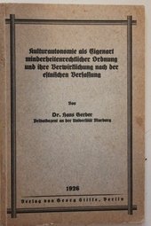 Kulturautonomie als Eigenart minderheitenrechtlicher Ordnung und ihre Verwirklichung nach der estnischen Verfassung