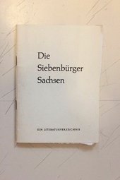 Die Siebenbürger Sachsen ein Literaturverzeichnis