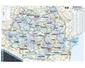 Romania - Harta administrativa (hartie laminata)