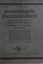 Siebenbuergische Vierteljahresschrift: 60. Jahrgang Juli- September 1937 Nr. 3 Korrespondenzblatt des Vereins für Siebenbürgische Landeskunde