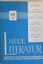 Neue Literatur. Zeitschrift des Schriftstellerverbandes der Sozialistischen Republik Rumäniens. 19. Jg., Heft 5-6, 1968