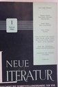 Neue Literatur. Zeitschrift des Schriftstellerverbandes der Sozialistischen Republik Rumäniens. 12. Jg., Heft 1, 1961