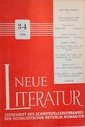 Neue Literatur. Zeitschrift des Schriftstellerverbandes der Sozialistischen Republik Rumäniens. 19. Jg., Heft 3-4, 1968
