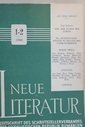 Neue Literatur. Zeitschrift des Schriftstellerverbandes der Sozialistischen Republik Rumäniens. 19. Jg., Heft 1-2, 1968