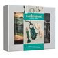 Makramee-Schmuckset"Choose Happy"(Petrol/Natur)